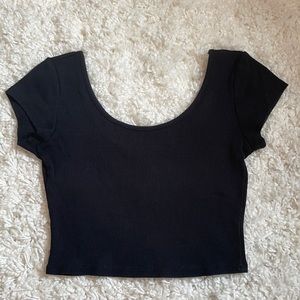 Heart & Hips • Ribbed Black Crop Top
